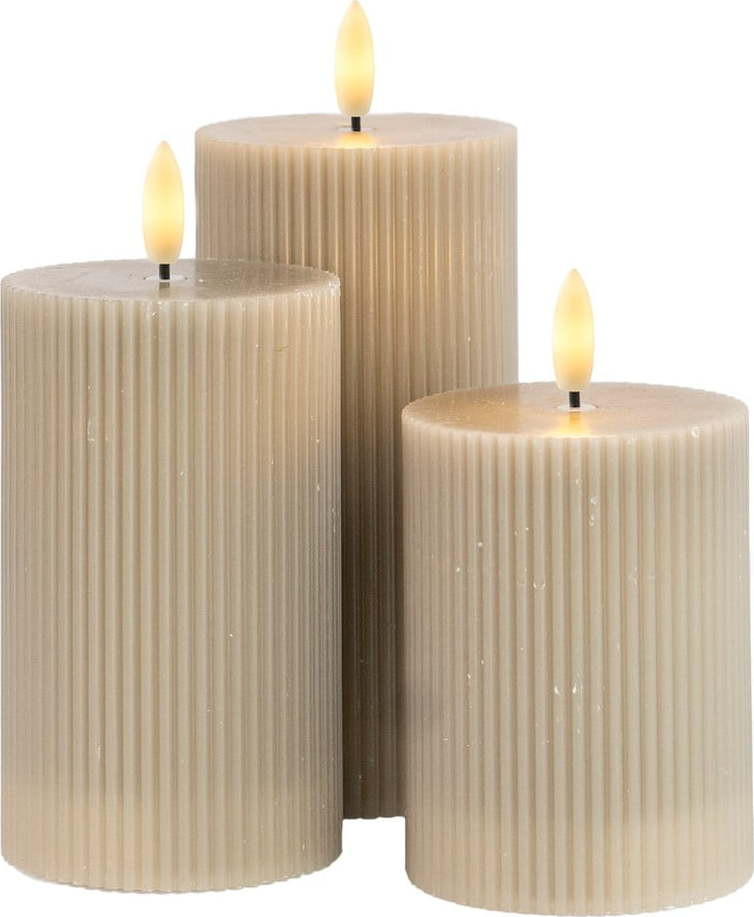 LED svíčky v sadě 3 ks na USB (výška 15 cm) Smilla – Sirius