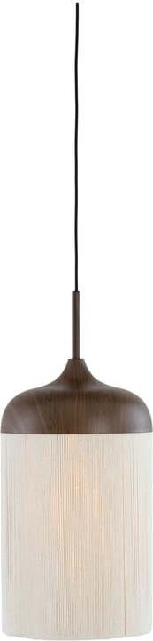 Tmavě hnědé závěsné svítidlo s textilním stínidlem ø 16 cm Dania – Light & Living