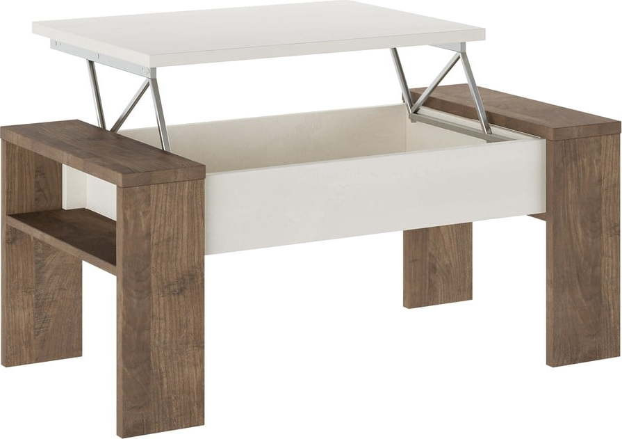 Konferenční stolek v bílo-přírodní barvě 50x98,5 cm James – Tomasucci