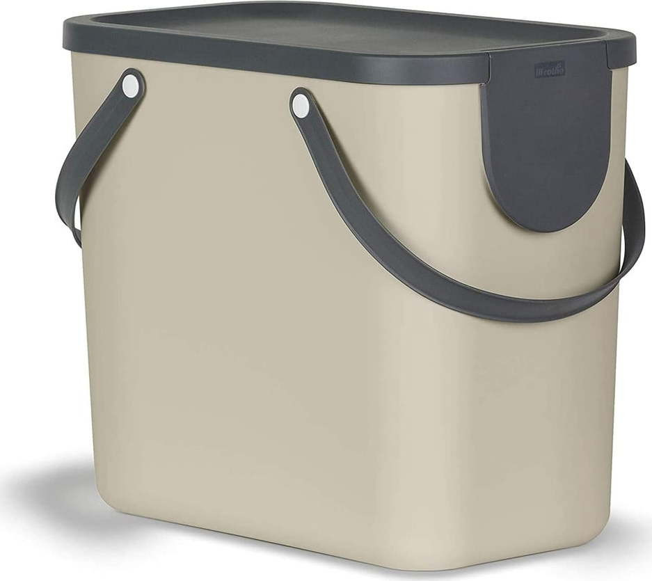 Světle hnědý odpadkový koš na tříděný odpad z recyklovaného plastu 25 l Albula – Rotho