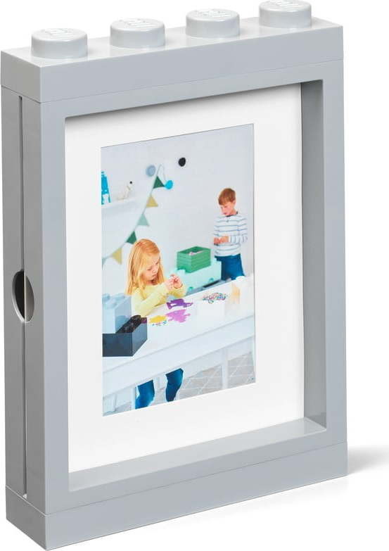 Šedý rámeček na fotku LEGO®, 19,3 x 26,8 cm