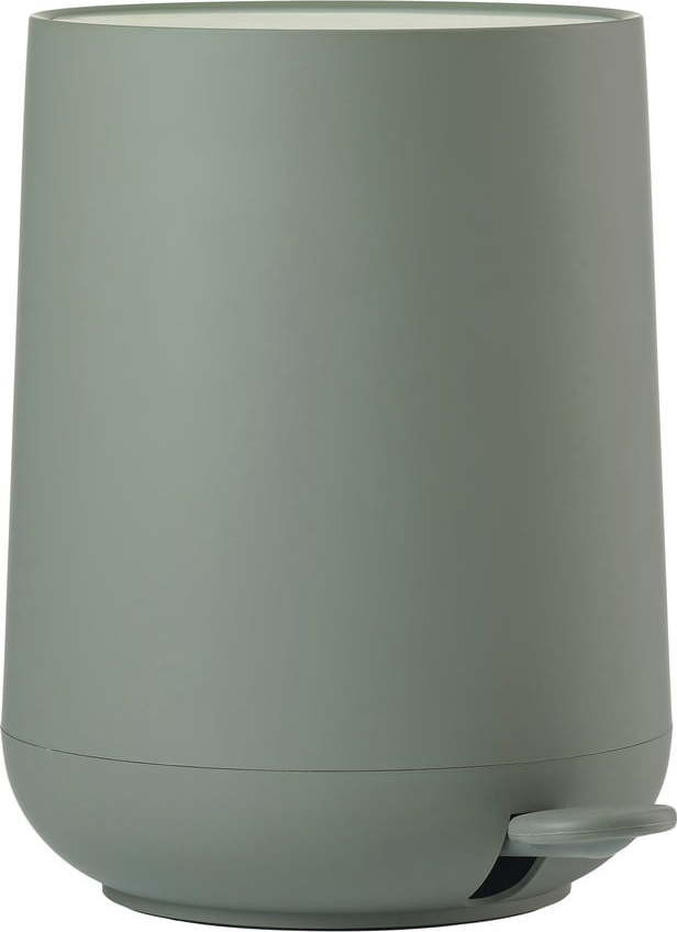 Tmavě zelený pedálový plastový odpadkový koš 5 l Nova – Zone