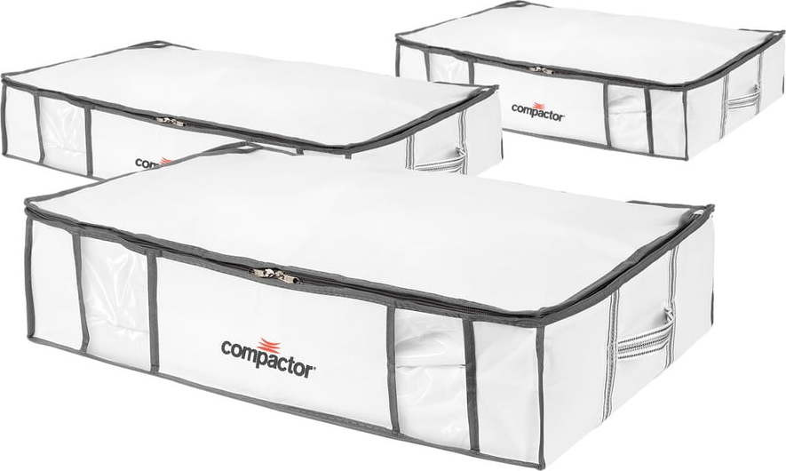 Vakuové vyztužené látkové úložné boxy na oblečení v sadě 3 ks 45x65x15,5 cm Life – Compactor