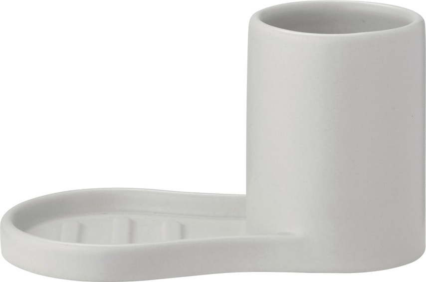 Světle šedý kameninový stojan na mycí prostředky Piro – Blomus