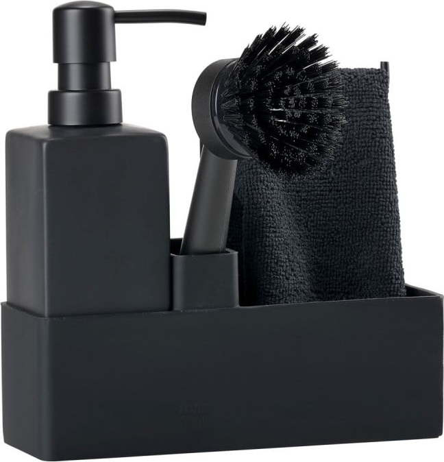 Černý silikonový stojan na mycí prostředky – Zone