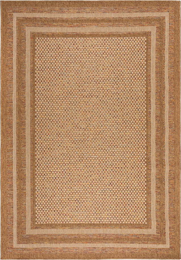 Vnitřní a venkovní koberec v přírodní barvě 160x230 cm Layla Border – Flair Rugs