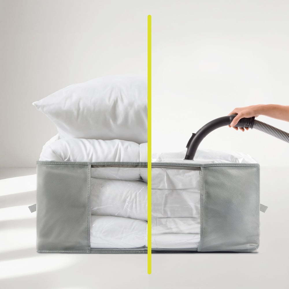 Vakuový plastový úložný box na oblečení 60x45x25 cm – Homéa