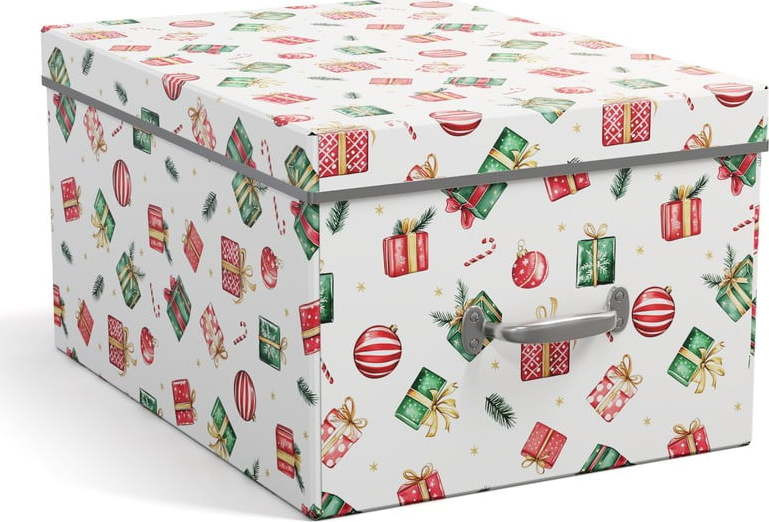Kartonový úložný box s víkem/dekorativní 37x50x15 cm Engla Christmas Storage – Bigso