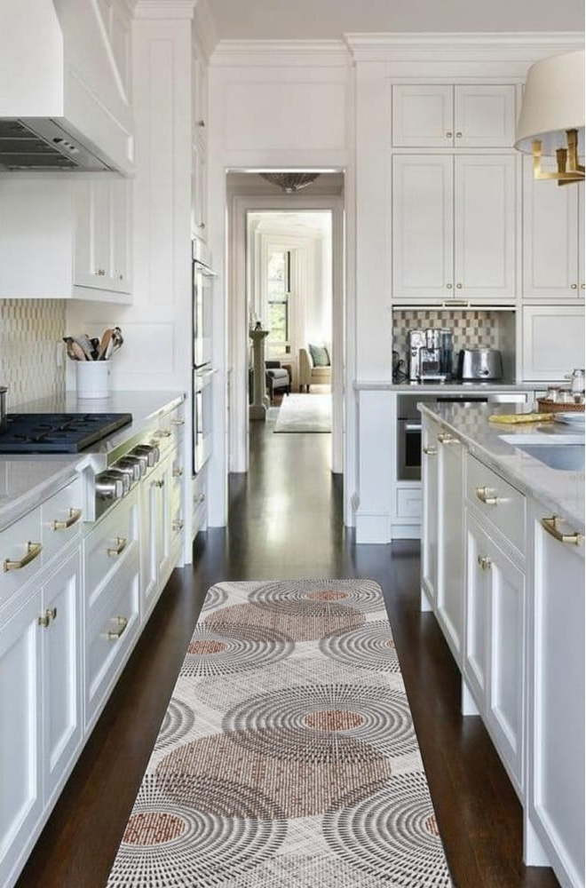 Šedý pratelný koberec běhoun 58x140 cm – Oyo Concept