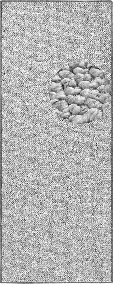 Šedý běhoun 80x200 cm Wolly – BT Carpet