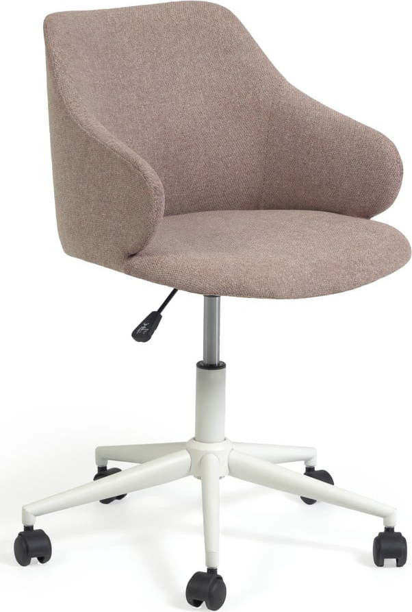 Světle růžová kancelářská židle Kave Home Einara