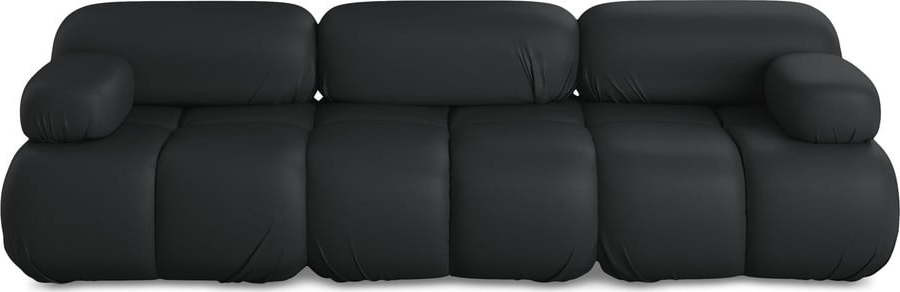 Černá modulární pohovka z imitace kůže 285 cm Lokua – Makamii