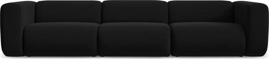 Černá sametová pohovka 319 cm Ekahi – Makamii