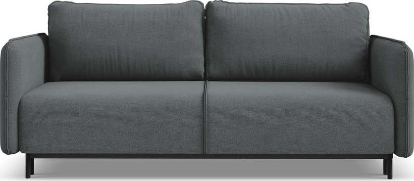 Tmavě šedá rozkládací/s úložným prostorem pohovka 226 cm Luana – Makamii