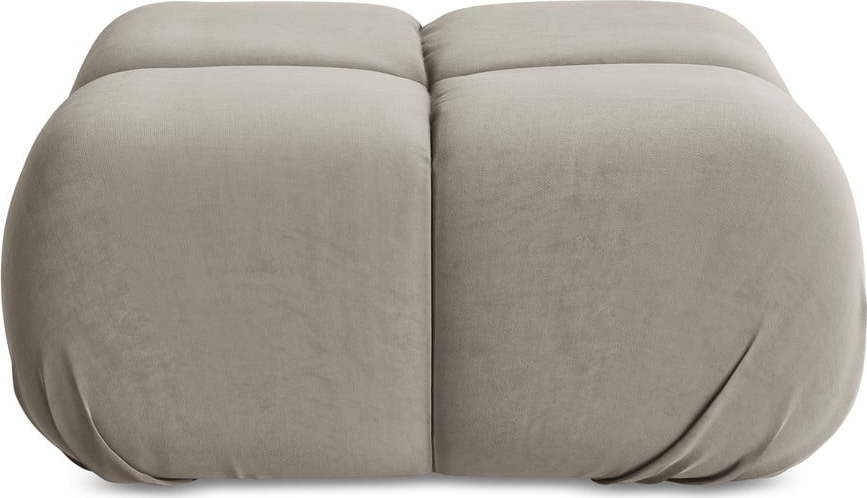 Béžová sametová modulární podnožka Lokua – Makamii