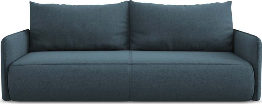 Modrá rozkládací/s úložným prostorem pohovka 216 cm Nanea – Makamii