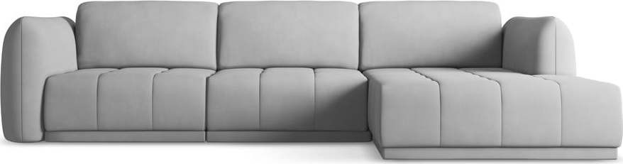 Světle šedá rohová pohovka (pravý roh) Hoku – Makamii