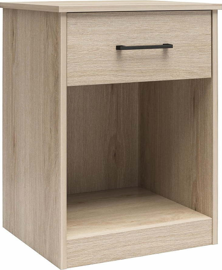 Noční stolek v dekoru dubu v přírodní barvě BrEZ – Støraa