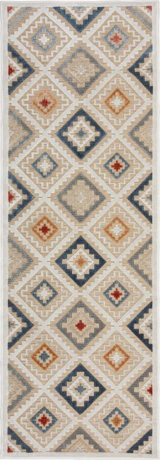 Krémový venkovní běhoun 80x230 cm Zion Natural – Flair Rugs