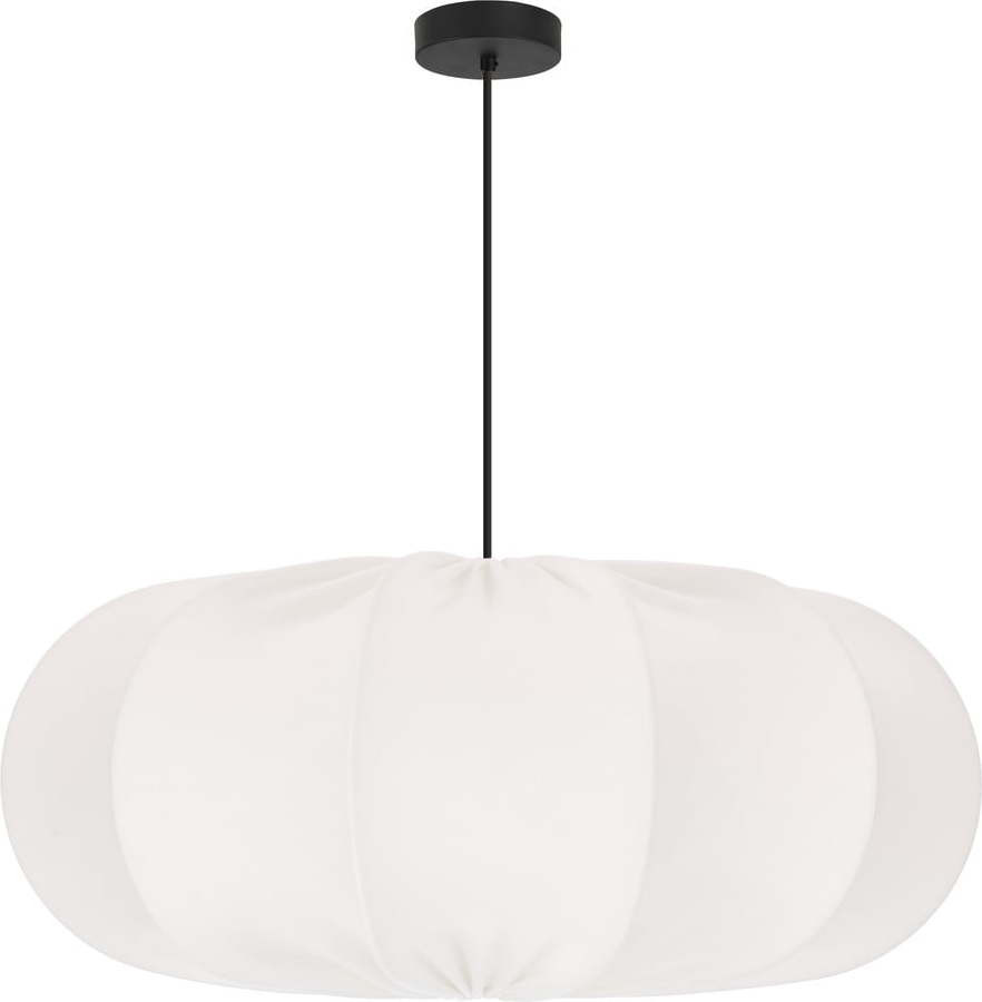 Bílé závěsné svítidlo s textilním stínidlem ø 52 cm Cafee – Candellux Lighting