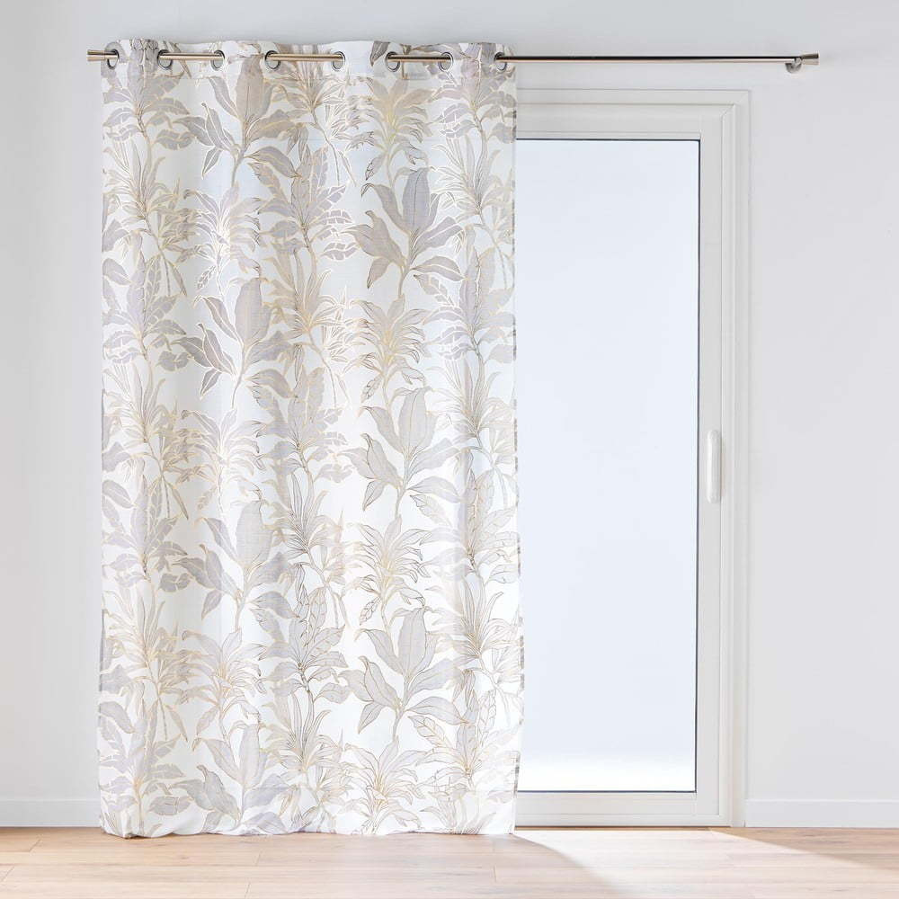 Záclona v béžové a zlaté barvě 135x240 cm Vayana – douceur d'intérieur