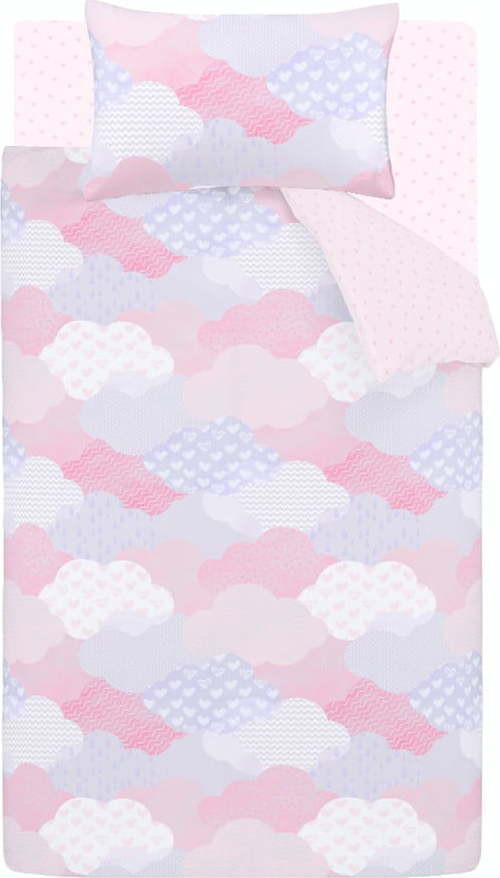 Růžové dětské povlečení na jednolůžko z mikrovlákna 135x200 cm Soft as a Cloud – Catherine Lansfield