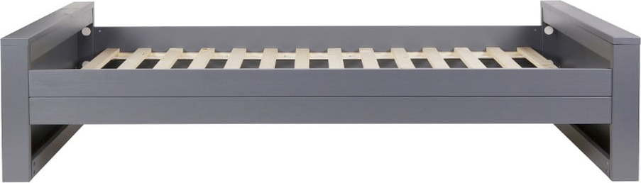 Šedá jednolůžková postel 90x200 cm Dennis – WOOOD