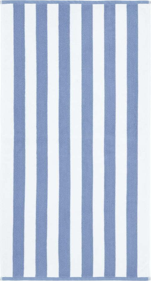 Modro-bílý bavlněný ručník 50x85 cm Stripe Jacquard – Bianca