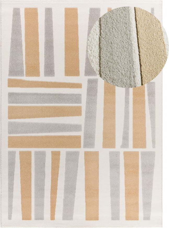 Koberec ve světle šedé a krémové barvě 160x230 cm Flora – Universal