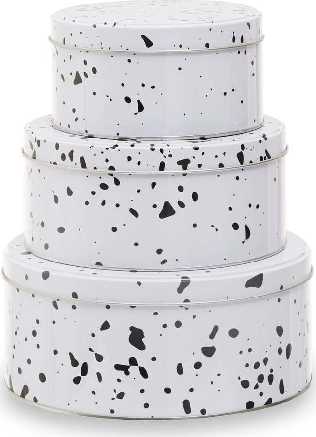 Kovové dózy na cukroví v sadě 3 ks Speckled – Premier Housewares