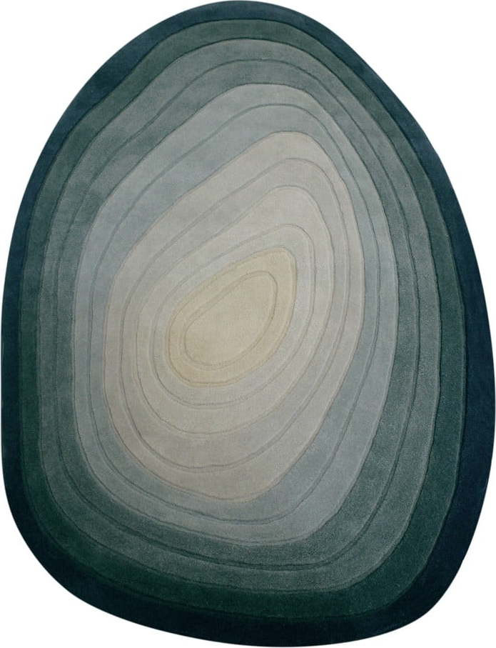 Modrý vlněný koberec 200x290 cm Puddle Ombre Wool – Flair Rugs