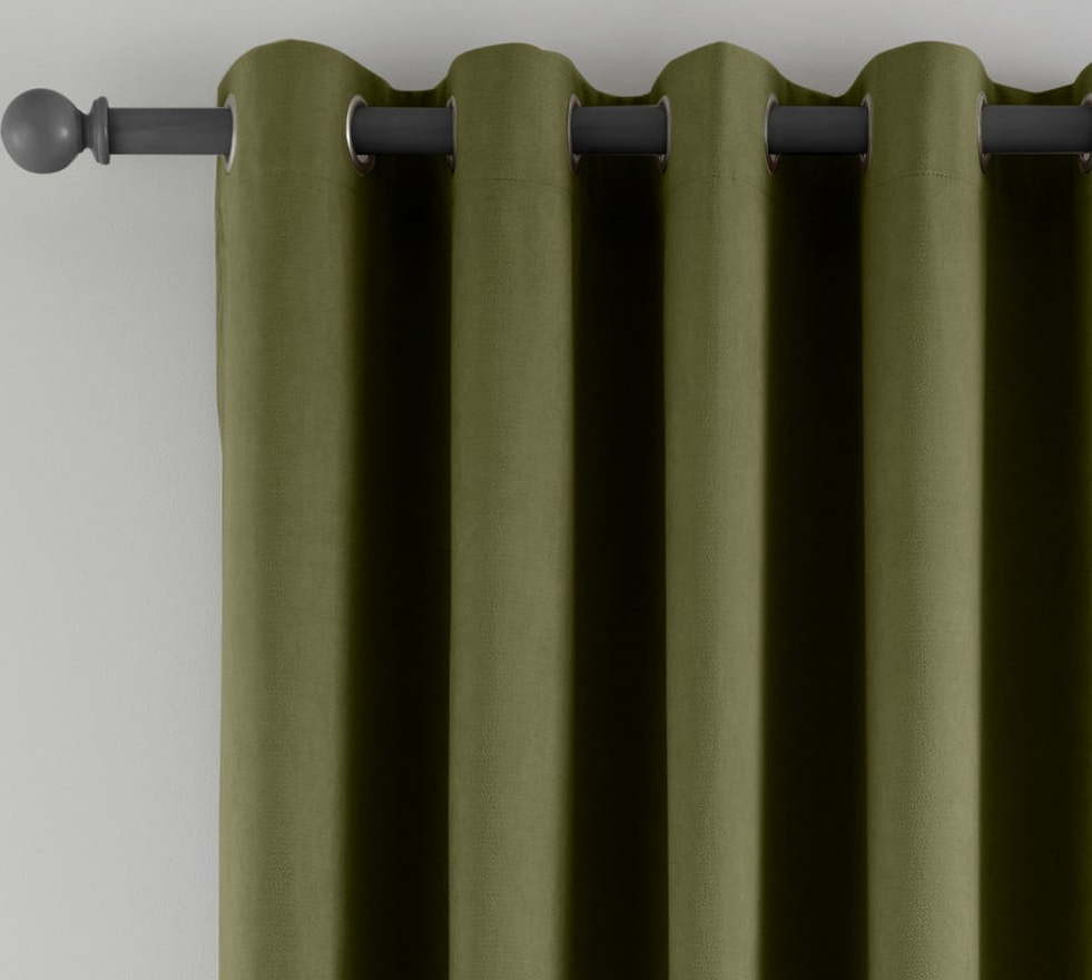 Khaki zatemňovací/termo závěs do dveří 117x213 cm Wilson – Catherine Lansfield