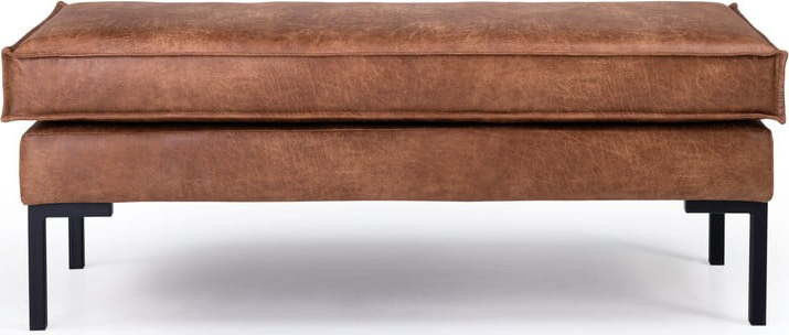 Hnědá podnožka z imitace kůže Rate - Scandic