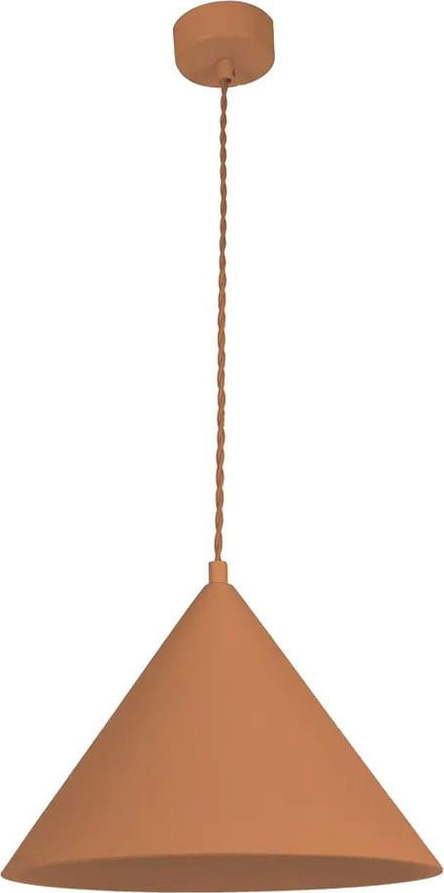 Závěsné svítidlo v cihlové barvě s kamenným stínidlem ø 30 cm Vilma – SULION