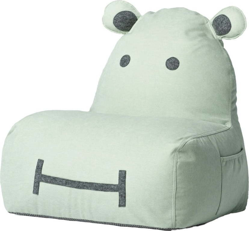 Dětský sedací vak v mentolové barvě Hippo – The Brooklyn Kids