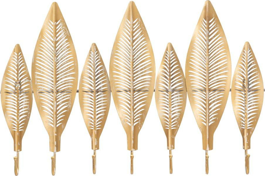 Kovový nástěnný věšák ve zlaté barvě Long Leaf – Mauro Ferretti