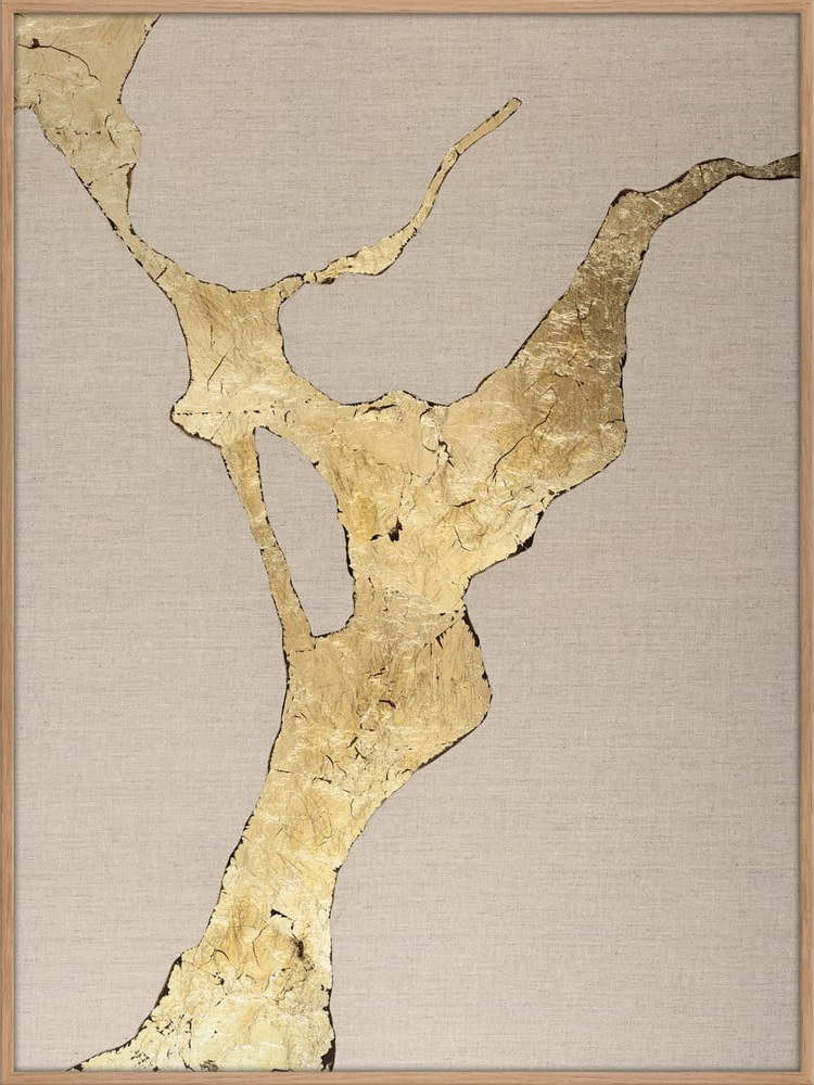 Ručně malovaný obraz 90x120 cm Wild Horizon Gold – Malerifabrikken