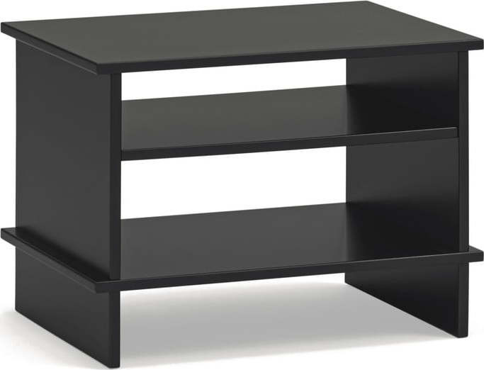 Černý noční stolek s poličkami Inari – Teulat