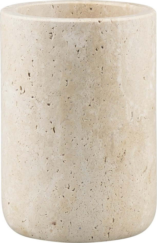 Béžový kamenný kelímek na zubní kartáčky Travertine – Mette Ditmer Denmark