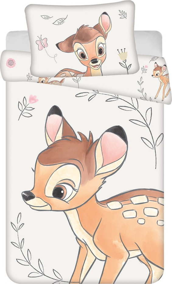Bavlněné dětské povlečení do postýlky 100x135 cm Bambi 