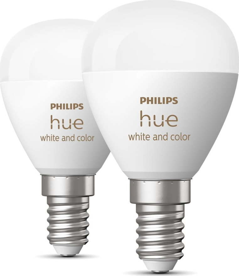Smart žárovky v sadě 2 ks E14, 5 W White and color ambiance – Philips Hue