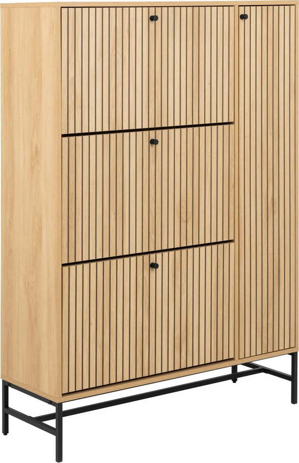 Výklopný botník v dekoru dubu v přírodní barvě 99x140x35 cm Albany – Actona