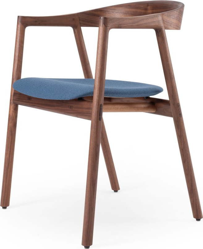 Modrá/hnědá jídelní židle Muna – Gazzda