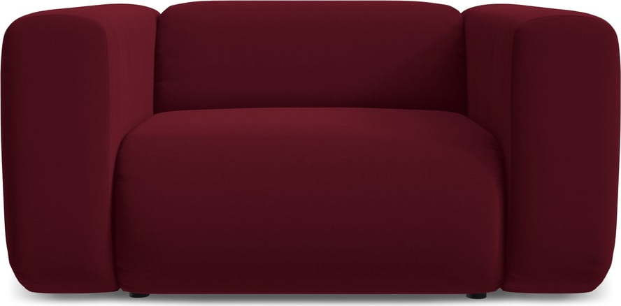 Vínové sametové křeslo Ekahi – Makamii