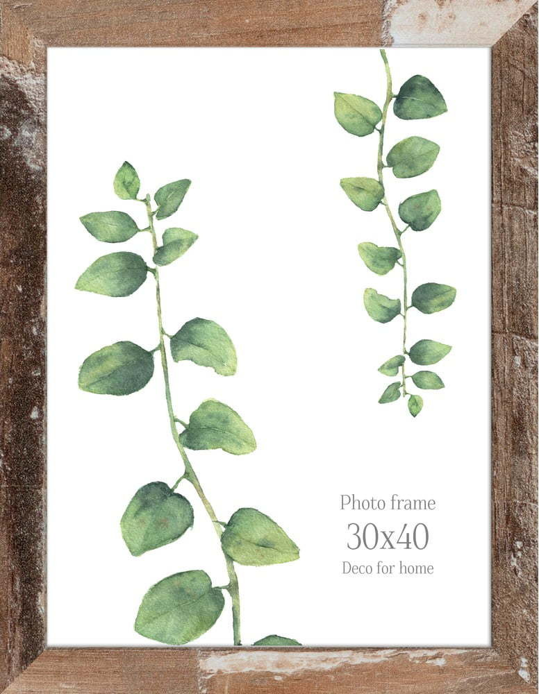 Hnědý rámeček na fotografii Styler Bergen Shabby, 34 x 44,5 cm