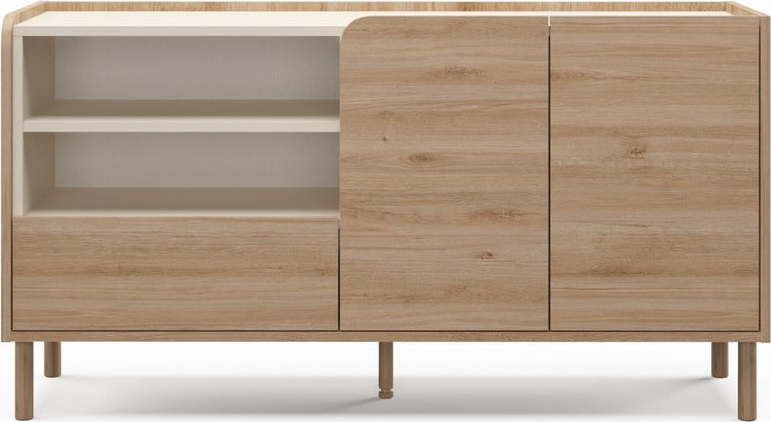 Komoda v dekoru dubu v přírodní barvě 141x75,5x44 cm Monza – Marckeric