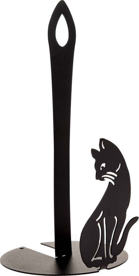 Černý kovový stojan na papírové utěrky ø 13 cm – Dakls