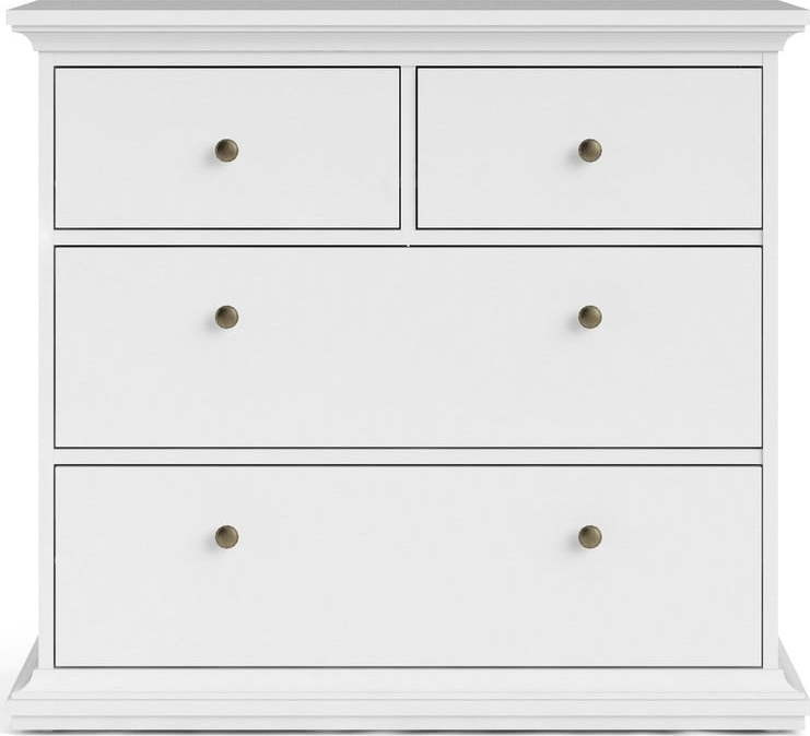 Bílá nízká komoda 96x87 cm Paris – Tvilum