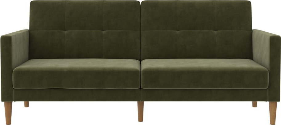 Zelená sametová rozkládací pohovka 207 cm Lilly – Støraa