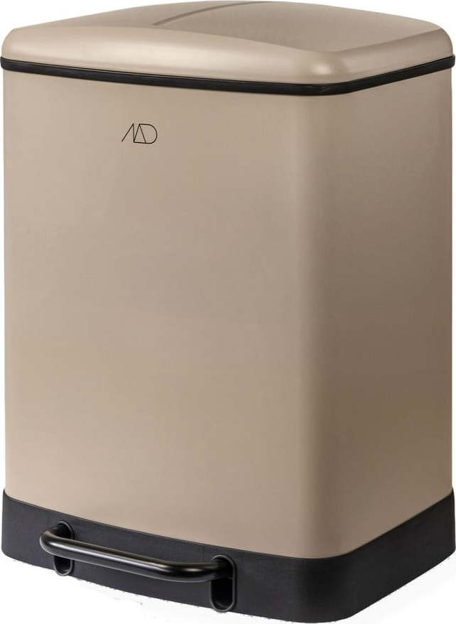 Béžový kovový pedálový odpadkový koš na tříděný odpad 24 l Wonda – Mette Ditmer Denmark